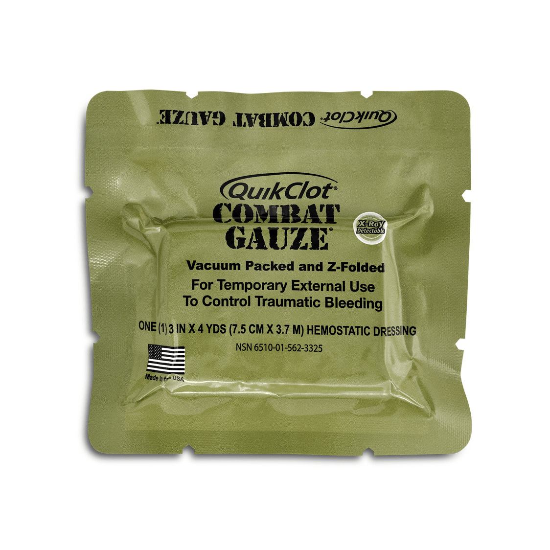 Z-Medica-Z-Medica® QuikClot® Combat Gauze™, Z-Fold, X-Ray, 3" x 4yd-MedTech-1